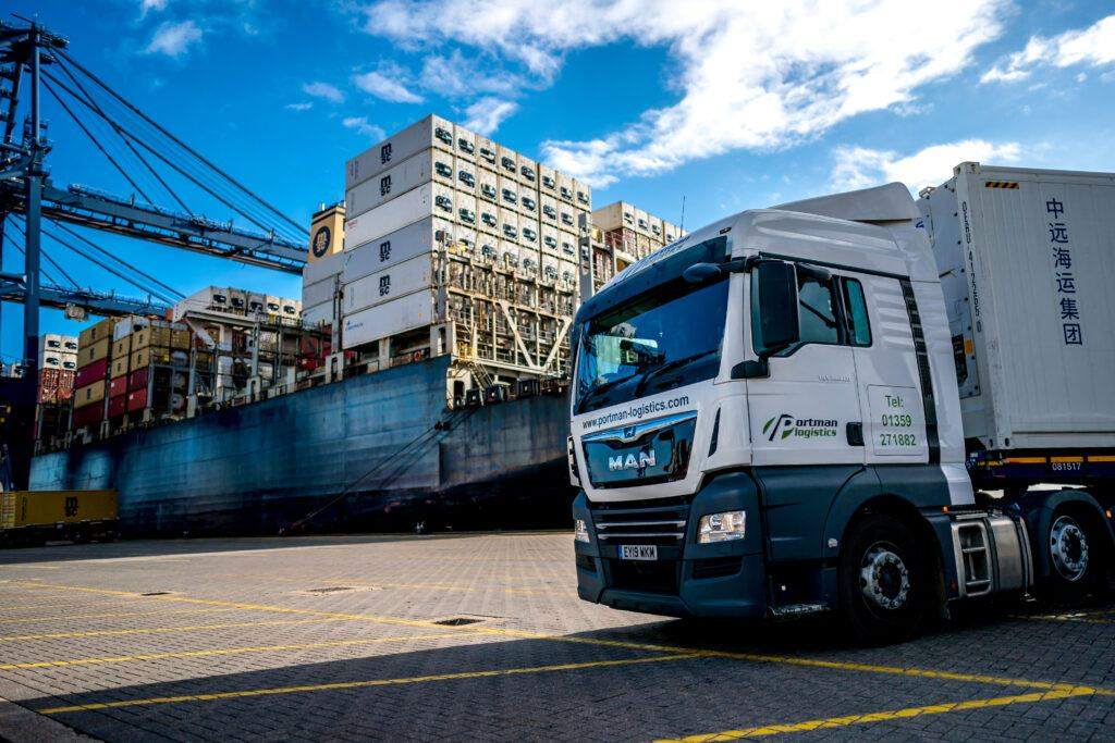 Portman Container Logistics alongside Container Ship