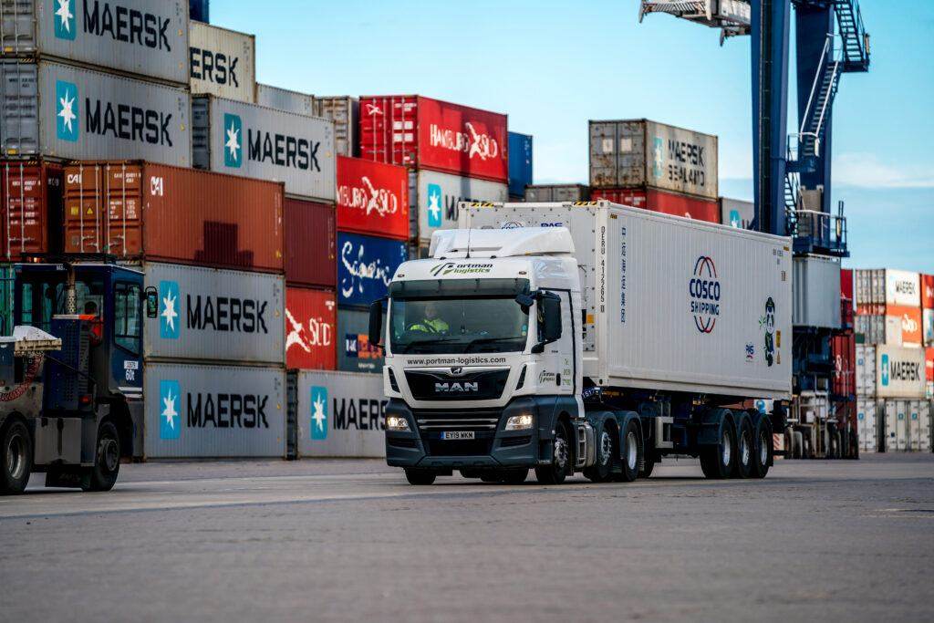 Portman Container Logistics vehicle on Port